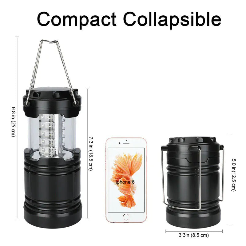 Ultra Bright Portable Collapsible 30 LEDs Hiking Camping Lantern Tent Light Lamp